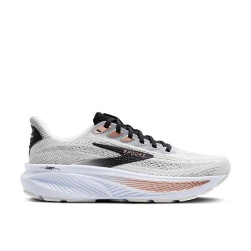 Brooks Womens Ghost 17 White/Black/Rose Gold