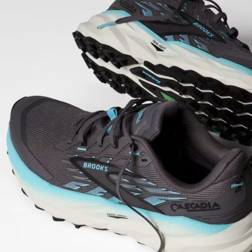 Brooks Womens Cascadia 19 Rabbit/Black/Bluefish
