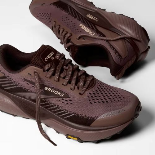 Brooks Womens Cascadia 20 Peppercorn/Coffee/Rose