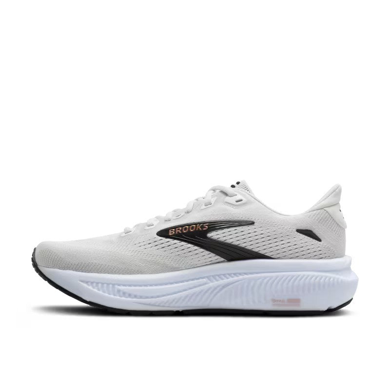 Brooks Womens Ghost 18 White/Black/Rose Gold