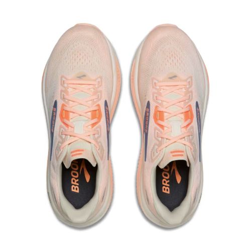 Brooks Womens Ghost 18 Star White/Cyber Peach/Grey