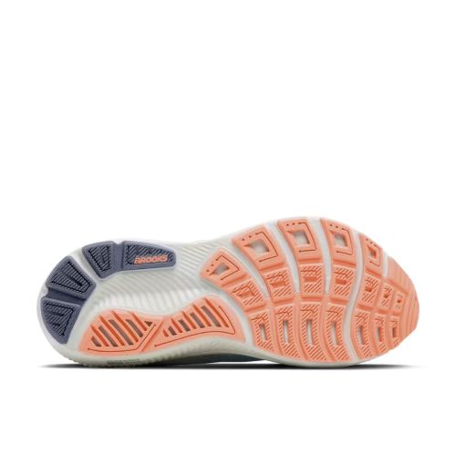 Brooks Womens Ghost 18 Star White/Cyber Peach/Grey