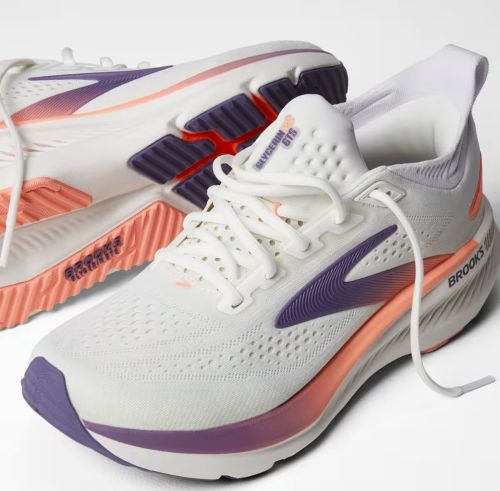 Brooks Womens Glycerin GTS 23 White/Mulled Grape/Clea