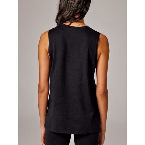 Running Bare Womens Easy Rider Muscle Tank Black