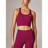 Running Bare Womens Power Up Long Line Bra Sherbet Berry