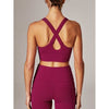 Running Bare Womens Power Up Long Line Bra Sherbet Berry