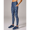 Running Bare Womens Power Moves Pocket Full Length Tight Tal Indigo