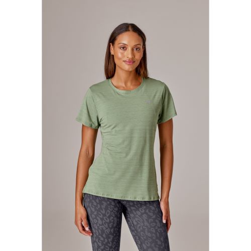 Running Bare Womens Always Crew Tee Palm