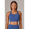 Running Bare Womens Power Up Long Line Bra Waterfall