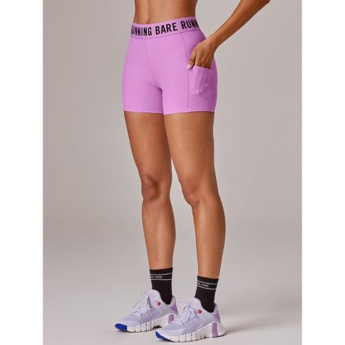 Running Bare Womens Accelerate Bike Short Tight Lotus Blossom