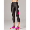 Running Bare Womens End Zone 7/8 Tight Black/Amaranth