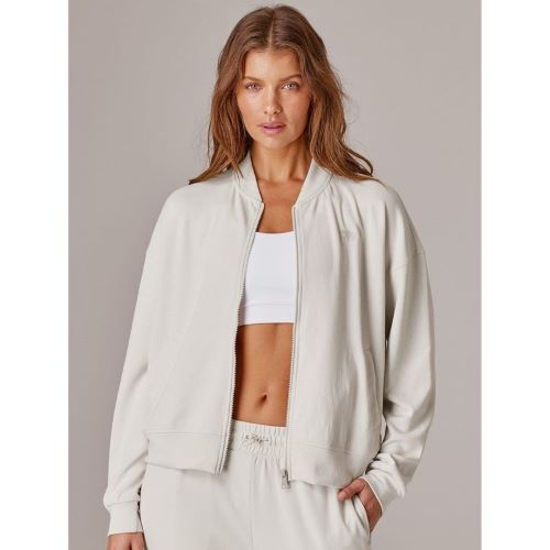 Running Bare Womens Icon Bomber Jacket Coco Milk