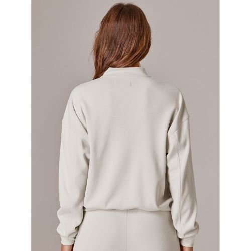 Running Bare Womens Icon Bomber Jacket Coco Milk
