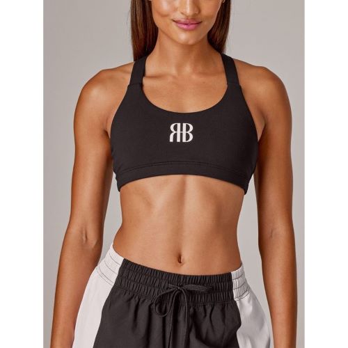 Running Bare Womens Power Up Sports Bra Black