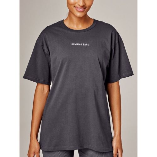 Running Bare Womens Hollywood 90s Relax Tee Gunpowder