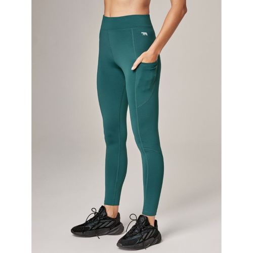 Running Bare Womens Flex Zone Thermal Tech Full Length Tight Oasis