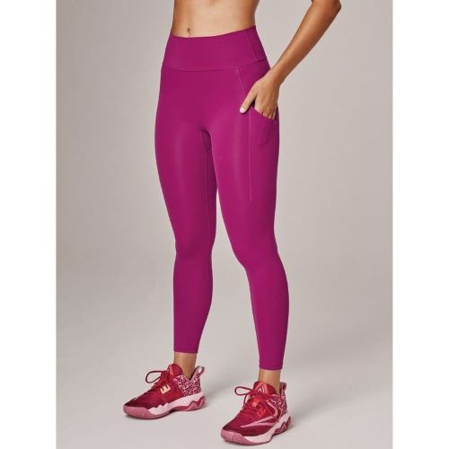 Running Bare Womens Camelflage Barely Ankle Graze 7/8 Tight Wild Rose