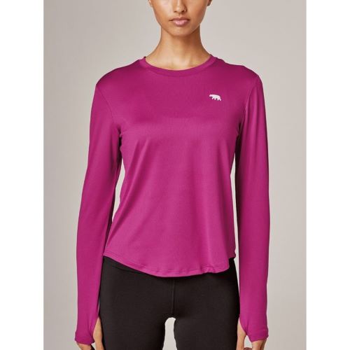 Running Bare Womens Victory Run Long Sleeve Tee Wild Rose