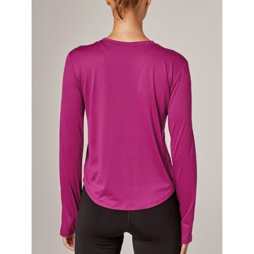 Running Bare Womens Victory Run Long Sleeve Tee Wild Rose