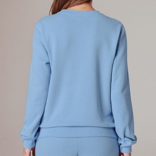 Running Bare Womens Team Crew Sweat Blue Bird