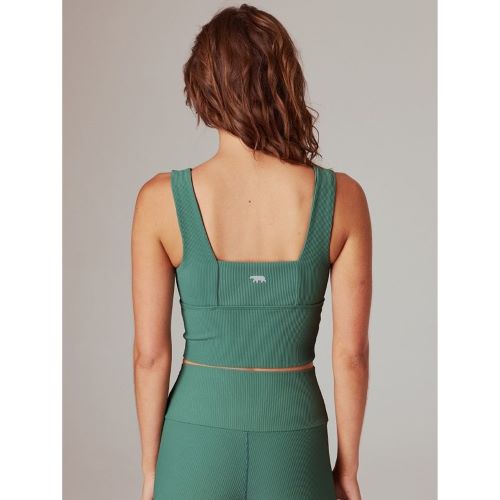 Running Bare Womens Holy Grail Rib Bra Tank Ivy League