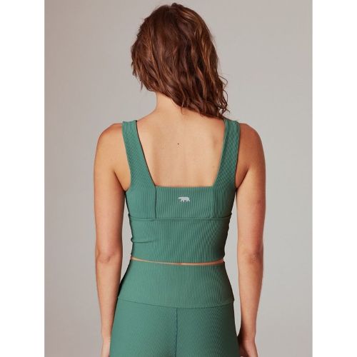 Running Bare Womens Holy Grail Rib Bra Tank Ivy League