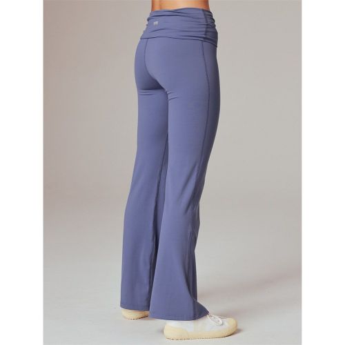 Running Bare Womens Fold Over Yoga Pant Stardust