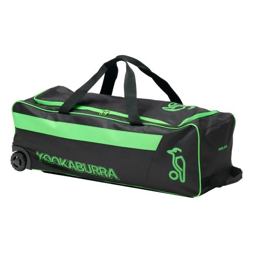 Kooka Pro 5.0 Wheelie Cricket Bag Black/Lime