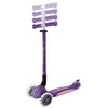 Globber Elite Primo Fold Plus Lights 3 Wheel Scooter Purple/Pastel Pink