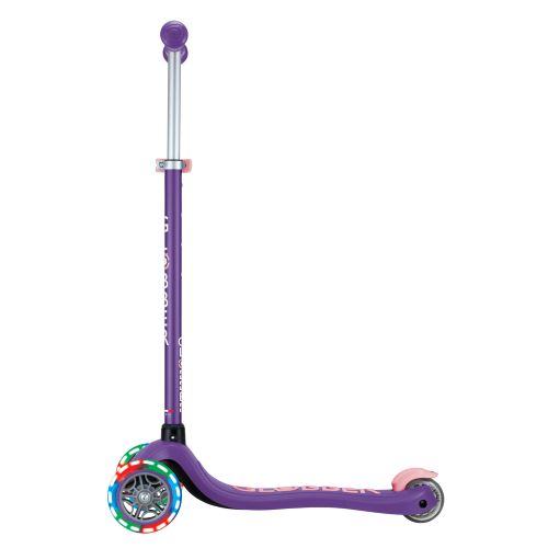 Globber Primo Plus Lights 3 Wheel Scooter Purple/Pastel Pink