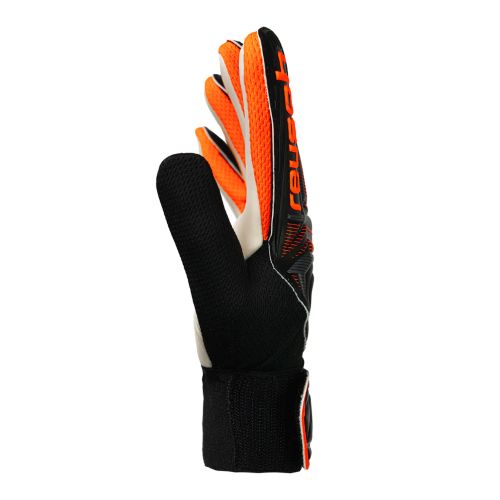 Reusch Attrakt Starter Solid Jnr Goalie Glove Black/Shocking Orange
