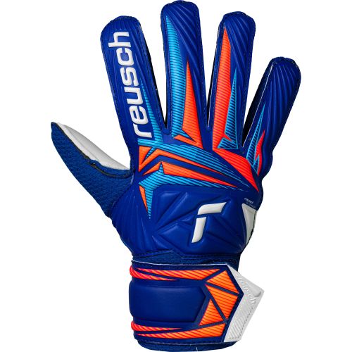 Reusch Attrakt Solid Junior Goalie Glove Sharp Blue/White/Shocking Orange