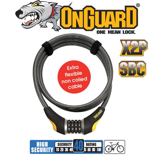 Bike Lock Onguard Akita Combo 185cm x 12mm