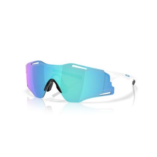 Oakley Cybr Zero Polished White/Prizm Sapphire Sunglasses