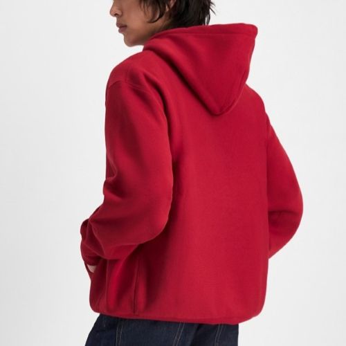 Champion Mens Reverse Weave Small Logo Fleece Hoodie Cardinal 3XV