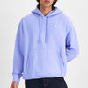 Champion Mens Reverse Weave Small Logo Fleece Hoodie Pewter Blue