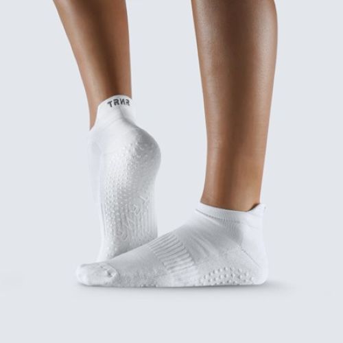TRNR Ankle Grip Socks White