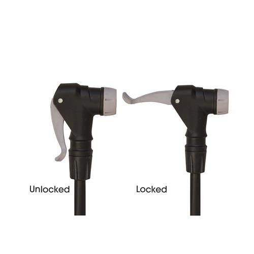 Azur Jumbo Floor Pump Clever Valve Black AJGFPCV