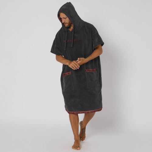 OE Mens Hooded Poncho Strike Dull Black