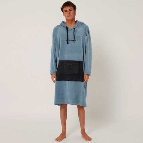 OE Mens Hooded Poncho Surf Essentials Long Sleeve Petrol