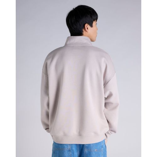 Champion Mens Tonal Quarter Zip Sweat Pearl Oyster