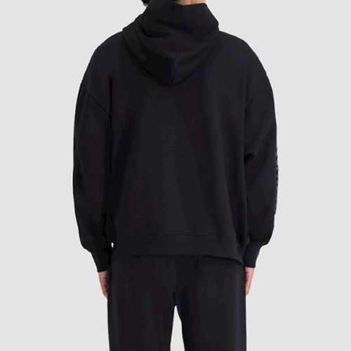 Champion Mens Puff Script Hoodie Black