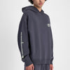 Champion Mens Puff Script Hoodie Stealth