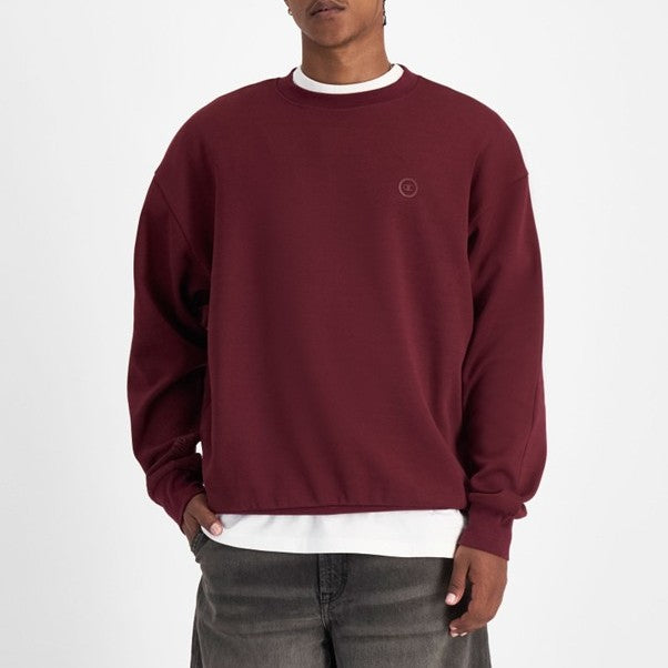 Champion Mens Legacy Tech Crew Sweat Maroon