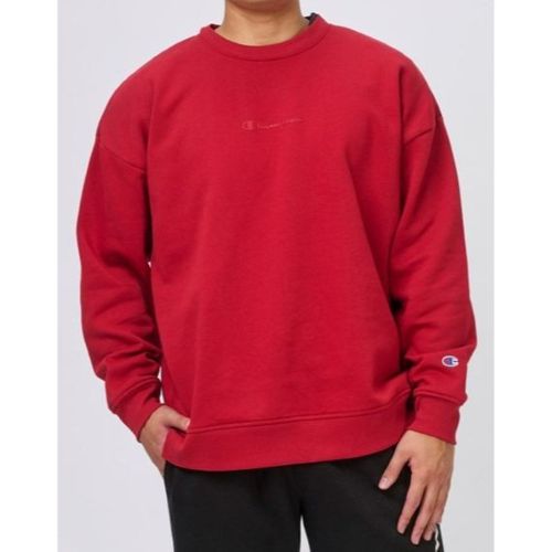 Champion Mens Tonal Script Crew Cardinal 3XV