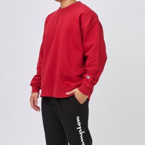 Champion Mens Tonal Script Crew Cardinal 3XV