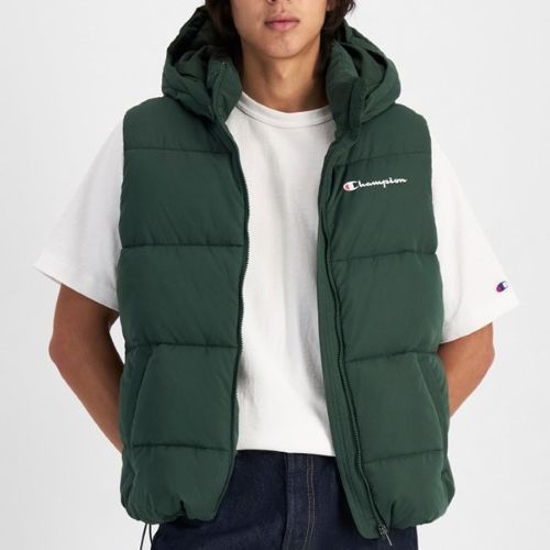 Champion Mens Rochester Puffer Vest Dark Green