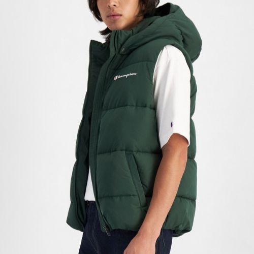 Champion Mens Rochester Puffer Vest Dark Green