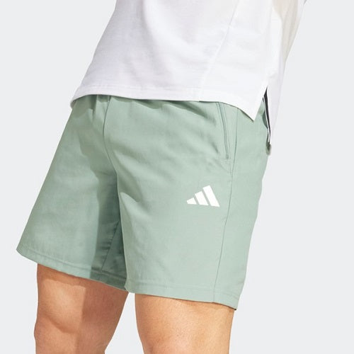 Adidas Mens Training Essentials 5 Inch Woven Silver Green/White