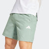 Adidas Mens Training Essentials 5 Inch Woven Silver Green/White